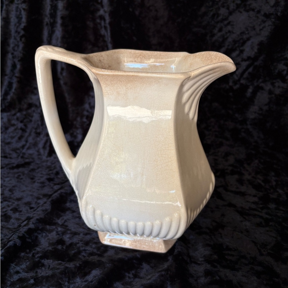 Stained Crazed Ironstone Pitcher